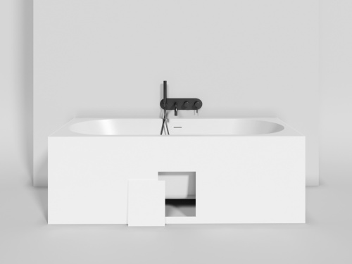 Ванна из искусственного камня Salini ORNELLA 103521M 180х80 встраиваемая прямоугольная с ножками - фото 4